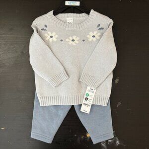Carter's Baby Girl 2 Piece Sweater/Pants NWT  6-9 Months